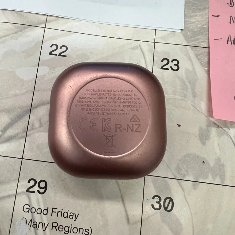 Samsung Pink Earbud Headphones case only